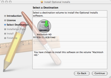 Select your boot disk - usually 'MacIntosh HD