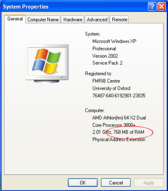 Look here for your memory total