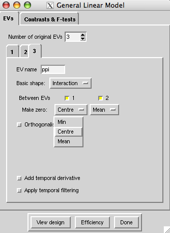 PPI within subjects setup PPI within subjects setup